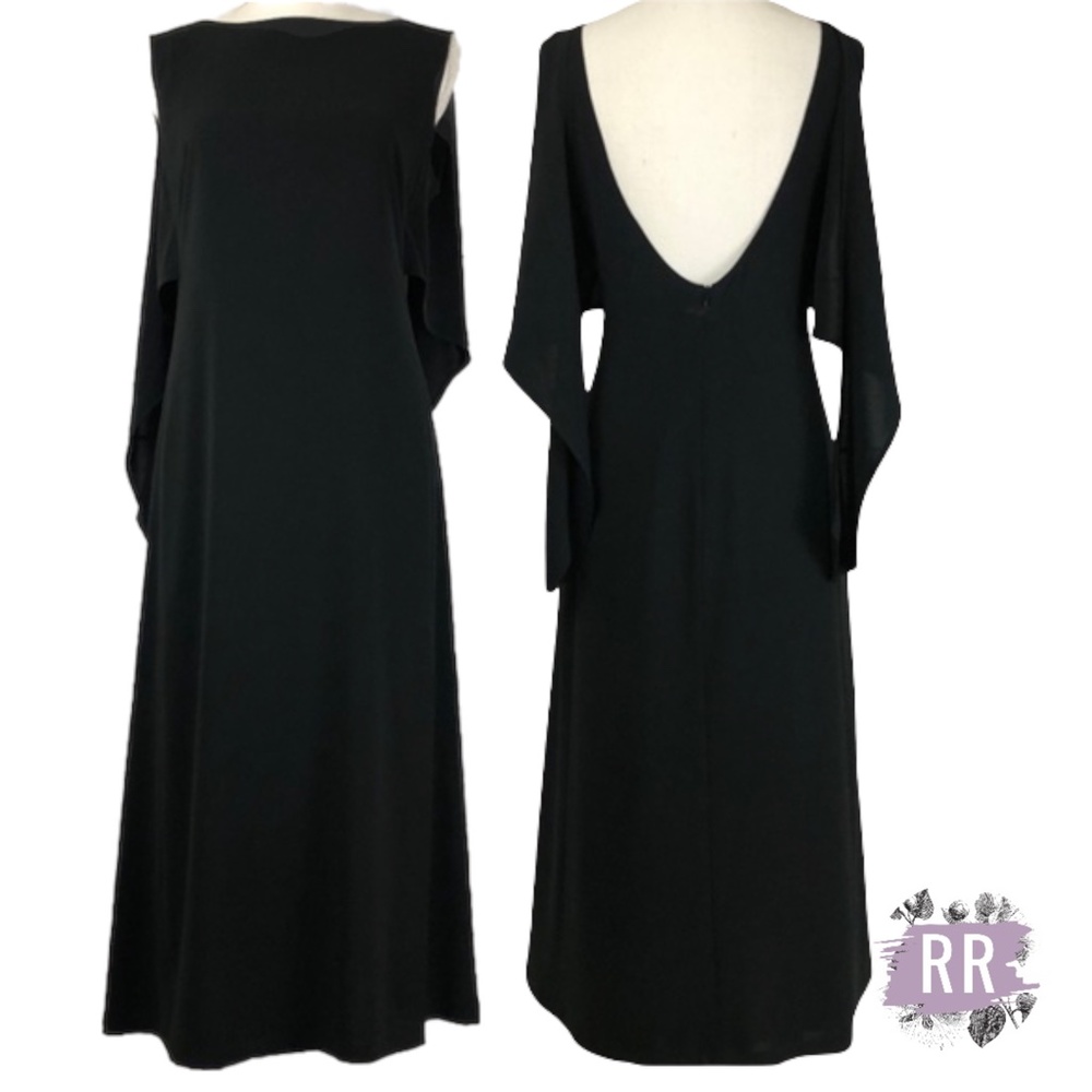 MAXMARA Crepe Long Maxi Open Back Dress